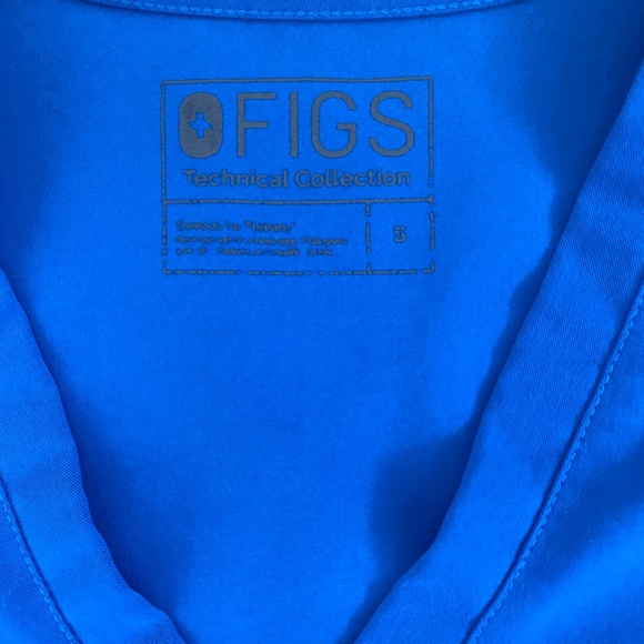 Figs scrub top. Royal blue color. Casma style - Picture 2 of 2